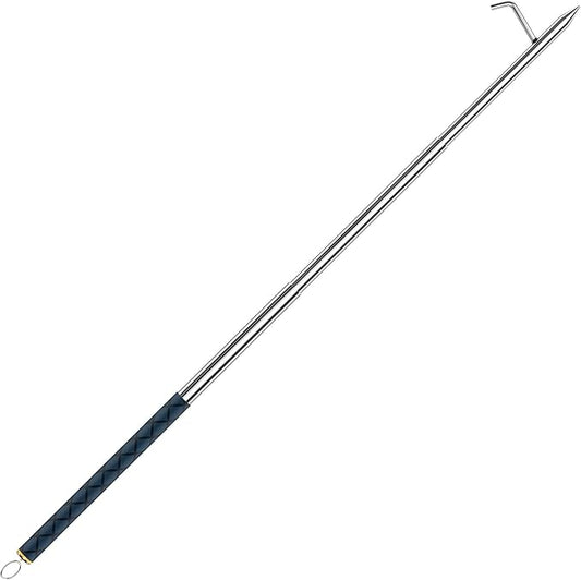 49 Inches Fire Poker for Fire Pit Outdoor, Extra Long Campfire Poker Blower, Stainless Steel Fireplace Tools Indoor