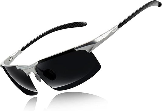 BIRCEN Polarized Carbon-Fiber Sunglasses for Men: Ultralight UV Protection Sun Glasses for Outdoor Sports Fishing Golf Hiking
