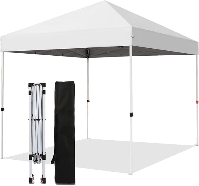 Northroad 8X8 FT Pop Up Canopy, Outdoor Instant Canopy Tent Slant Legs with Carrying Bag, Portable Gazebo Shelter for Wedding Party,Commercial Event,Patio,Garden,Beach -White