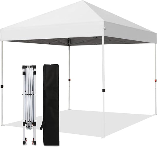 Northroad 8X8 FT Pop Up Canopy, Outdoor Instant Canopy Tent Slant Legs with Carrying Bag, Portable Gazebo Shelter for Wedding Party,Commercial Event,Patio,Garden,Beach -White