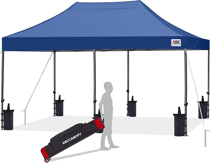 ABCCANOPY Patio Pop Up Canopy Tent 10x20 Commercial-Series (Navy Blue)