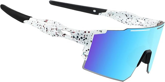 OULAIQI Cycling Sunglasses Polarized Sunglasses for Cycling Men Women with 1 Lens or 3 Interchangeable Lens Baseball Glasses