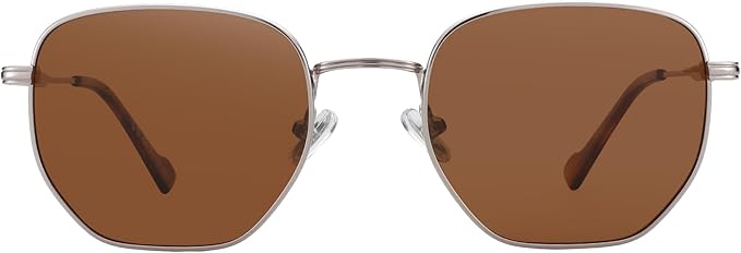ZENOTTIC Hexagon Polarized Retro Sunglasses for Men Women-Vintage Metal Frame Design UV Protection Trendy Fashion Shades