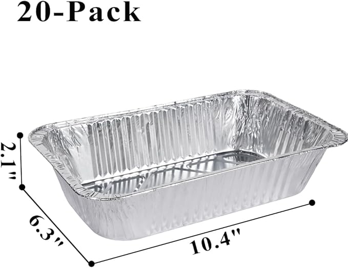 Drip Pans for Char Broil the Big Easy Oil-less Turkey Fryer 2425514W12, Disposable Heavy Duty Aluminum Foil Grease Tray Liner for Charbroil Grill, 20 Pack