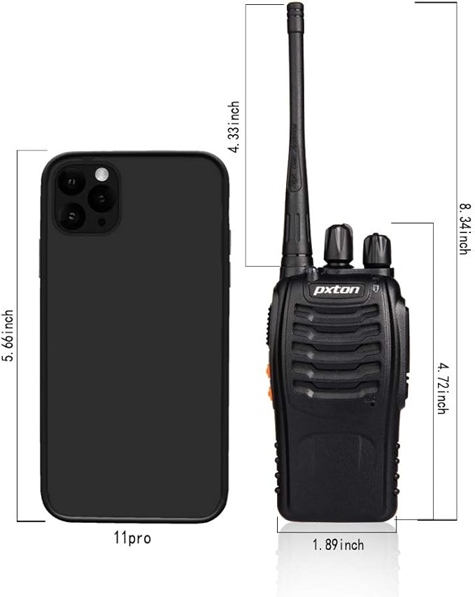Two Way Radios Long Range Walkie Talkies for Adults with Headphones,16 Channel Handheld 2 Way Radio Rechargeable with Flashlight Li-ion Battery and Charger（6 Pack）