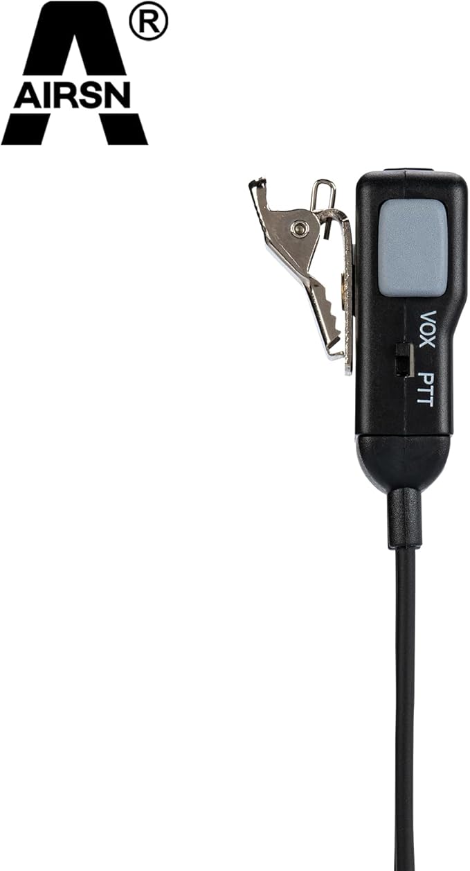 A Earpiece Headset with PTT/VOX for Midland GXT1000VP4 GXT1050VP4 LXT500VP3 Walkie Talkies/Two Way Radio Transparent Acoustic Tube (Pack of 2)