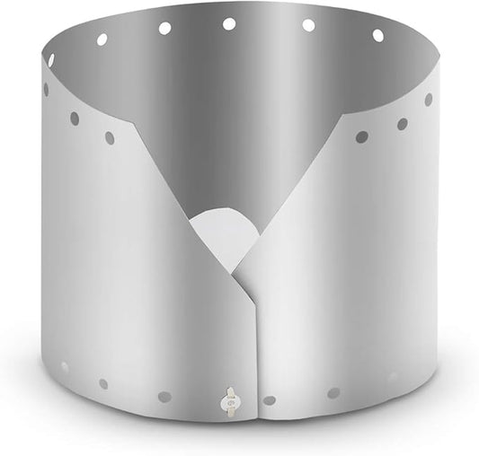 HXBER Ultralight Ultra-thin Titanium Outdoor Camping Stove Wind Shield Screen Windproof Plate, 19
