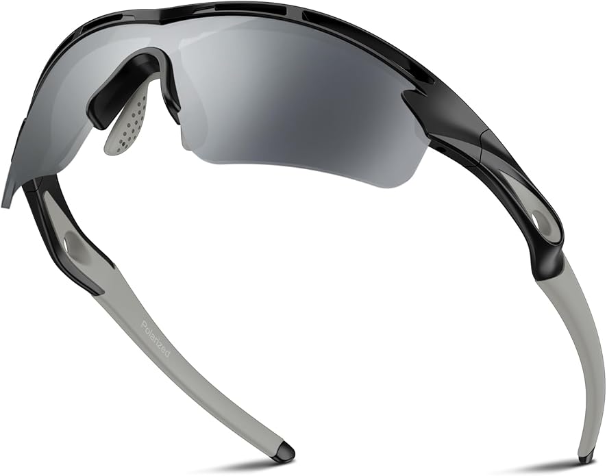 Rosemal Sports Sunglasses Polarized Cycling Sunglasses Running Driving Fishing Hiking for Men Women UV400 TAC TR90