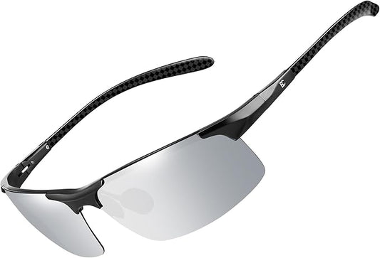 BIRCEN Polarized Carbon-Fiber Sunglasses for Men: Ultralight UV Protection Sun Glasses for Outdoor Sports Fishing Golf Hiking