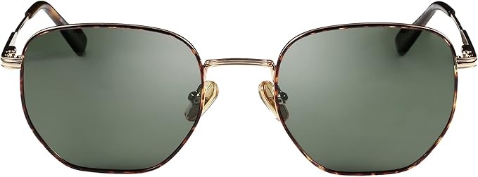 ZENOTTIC Hexagon Polarized Retro Sunglasses for Men Women-Vintage Metal Frame Design UV Protection Trendy Fashion Shades
