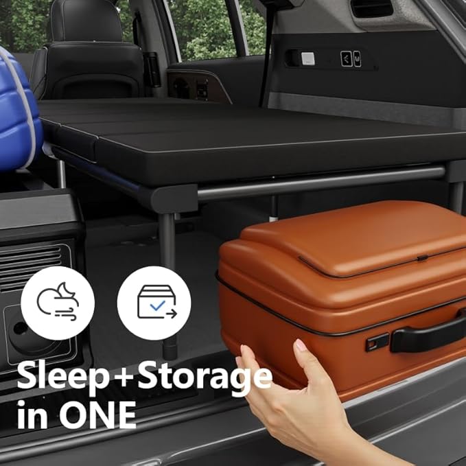 Folding Camping Cot for Adults,Heavy Duty Outdoor Bed with Adjustable Leg and Length 600D Oxford 400lbs Max, SUV Sleeping Platform for Traveling Black (Short Legs-Complete)