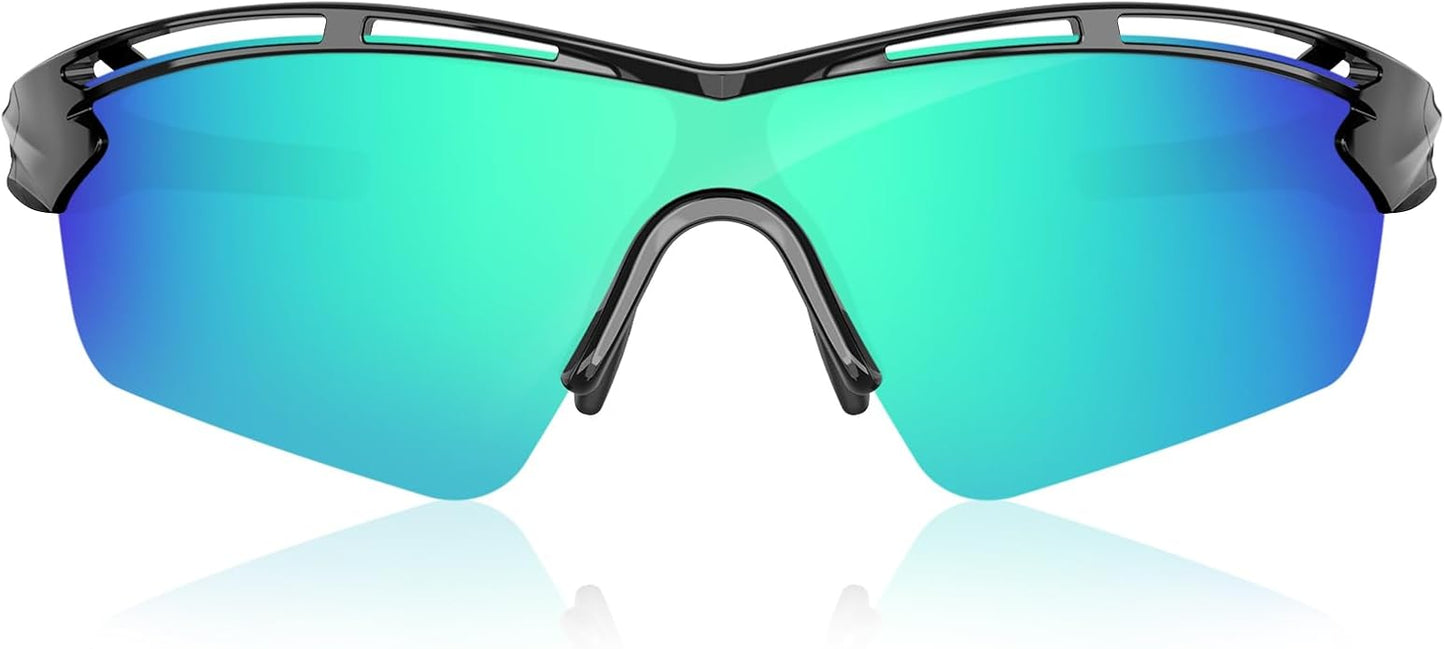 Rosemal Sports Sunglasses Polarized Cycling Sunglasses Running Driving Fishing Hiking for Men Women UV400 TAC TR90