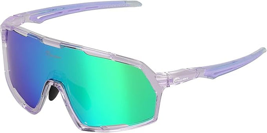Polarized Sport Safety Sunglasses UV400 Protection & Lightweight Glasses for Men Women, Adjust for Cycling Running