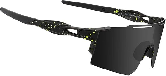 OULAIQI Cycling Sunglasses Polarized Sunglasses for Cycling Men Women with 1 Lens or 3 Interchangeable Lens Baseball Glasses