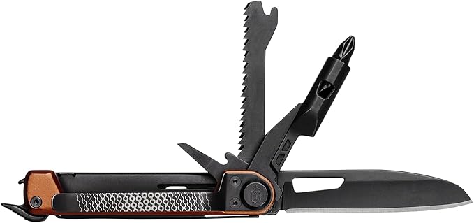 Gerber Gear Armbar Trade 8-in-1 Pocket Knife EDC Multitool with Blade, Pry Bar, and Hammer for Camping, Burnt Orange