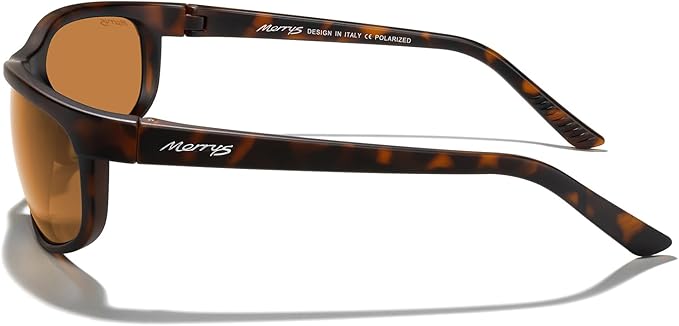 MERRY'S Wrap Around Sport Polarized Sunglasses for Men Women Driving Fishing Cycling Running UV400 Protection S3027