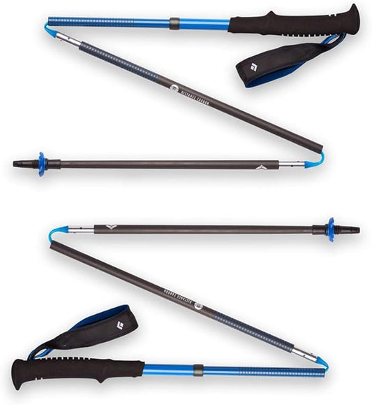 BLACK DIAMOND Distance Carbon Z Trekking and Running Poles, Pair of Foldable, Ultra Lightweight, Fixed Length Carbon Fiber Hiking Poles