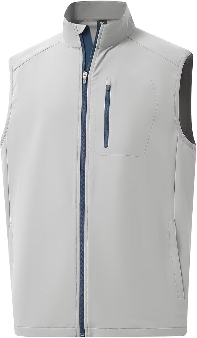 Rouen Mens Vests Outerwear Performance Lightweight Sleeveless Jacket Windproof Softshell Vests Sports Golf Vest for Men
