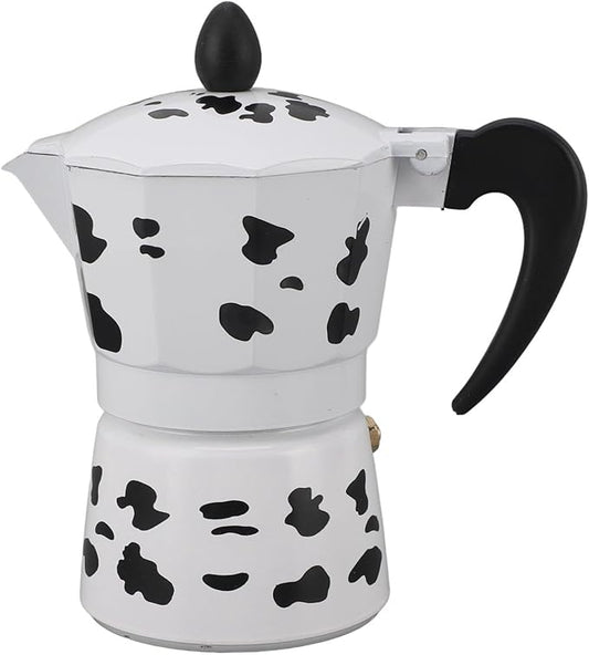 Coffee Pot,Coffee Pot Household Hand Pour Kettle Concentrated Milk Cow Color with Italy Aluminium for Kettle Boil for Home Cafe Outdoor Activities Camping Travel (3 Cups 150ML)