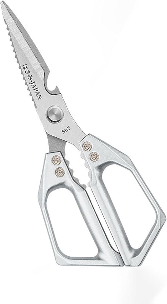 Multi-Purpose Rust Proof Kitchen Shears,Dishwasher Safe,Can be Used to Cut Vegetables, Chicken, Steak,Scrape Fish Scales, and Open Bottle Caps, etc(Silvery)