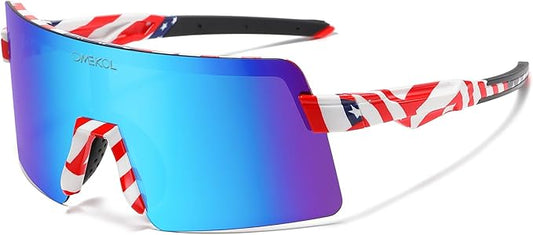 OMEKOL Two Sizes For Adults and Youth Polarized Sunglasses Men Women Outdoor Sport Baseball Glasses UV400 Cycling Eyewear