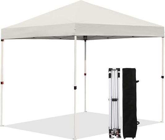 Northroad 8X8 FT Pop Up Canopy, Outdoor Instant Canopy Tent Slant Legs with Carrying Bag, Portable Gazebo Shelter for Wedding Party,Commercial Event,Patio,Garden,Beach -White