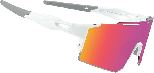 OULAIQI Cycling Sunglasses Polarized Sunglasses for Cycling Men Women with 1 Lens or 3 Interchangeable Lens Baseball Glasses