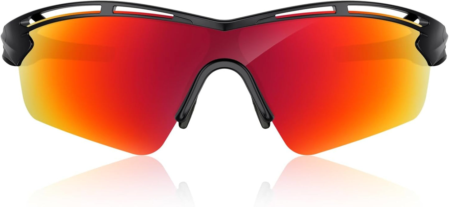 Rosemal Sports Sunglasses Polarized Cycling Sunglasses Running Driving Fishing Hiking for Men Women UV400 TAC TR90