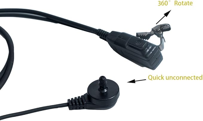 Covert Acoustic Tube Walkie Talkies Earpiece Headset with Mic PTT for Midland GXT1000VP4 LXT500VP3 GXT1050VP4 GXT1000XB(10 Pack)