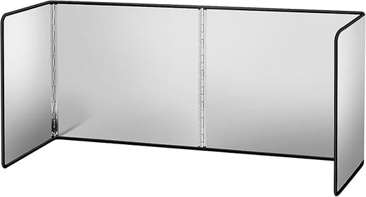 Splatter Guard for Frying Non-Stick 3 Sided Foldable Grease Splatter Screen Stainless Steel Backsplash Anti Splatter Shield Guard for Stove Screen Protector for Frying Stove Top Wall L ANGINORLD