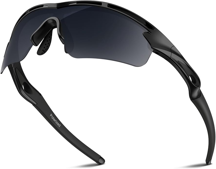 Rosemal Sports Sunglasses Polarized Cycling Sunglasses Running Driving Fishing Hiking for Men Women UV400 TAC TR90