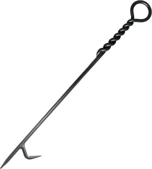 Fire Poker. 40 Inch, Strong & Sturdy and Durable One Piece Fire Pit Poker. Sturdy Extra Long Fireplace Poker with Strength. Perfect Fire Poker for Camping, Backyard Fire Pit and Fireplace.