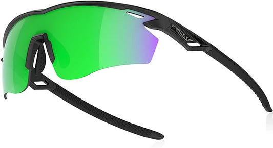 Polarized Sports Sunglasses for Men Women,Wrap Around Sun Glasses for Running Cycling Baseball Fishing Golf Hiking