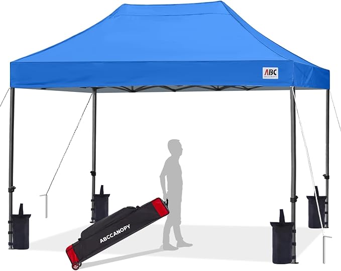 ABCCANOPY Patio Pop Up Canopy Tent 10x15 Commercial-Series (Blue)