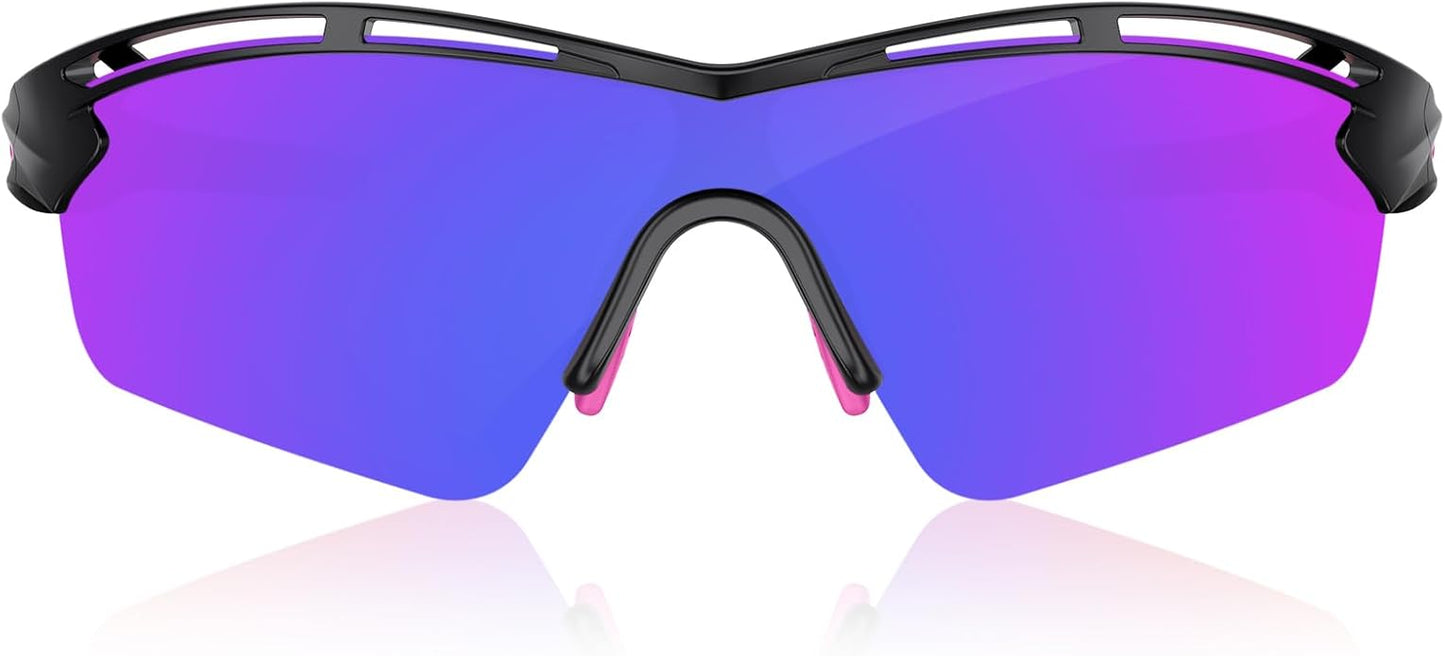 Rosemal Sports Sunglasses Polarized Cycling Sunglasses Running Driving Fishing Hiking for Men Women UV400 TAC TR90
