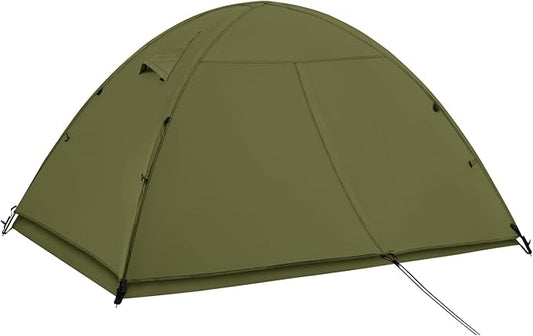 Double Layer Waterproof 2-Person Dome Tent – 4-Season Weather-Resistant Camping Tent for Rain and Wind Protection – Ultralight & Easy Setup Outdoor Gear