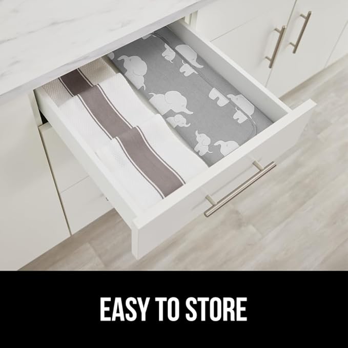 GORILLA GRIP Ultra Water Absorbent Microfiber Dish Drying Mat, Quick Dry Thick Mesh, Slip Resistant Pad for Sink Dishes or Under Rack, Kitchen Counter Accessories, 16x18, Machine Wash Mats, Elephants