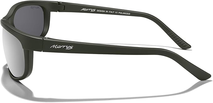 MERRY'S Wrap Around Sport Polarized Sunglasses for Men Women Driving Fishing Cycling Running UV400 Protection S3027