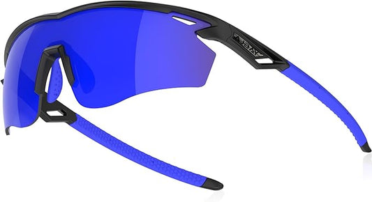 Polarized Sports Sunglasses for Men Women,Wrap Around Sun Glasses for Running Cycling Baseball Fishing Golf Hiking