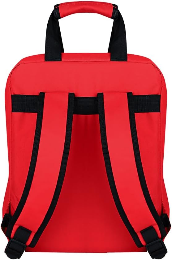 Red Emergency Bag First Aid Backpack Empty Medical First Aid Treatment First Responder Trauma Bags for Camping Cycling Outings Daycare