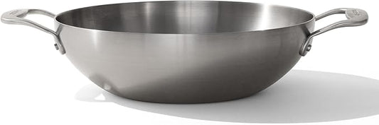 Made In Cookware - 10" Stainless Steel Kadai Pan - 5 Ply Stainless Clad - Professional Cookware - Induction Compatible