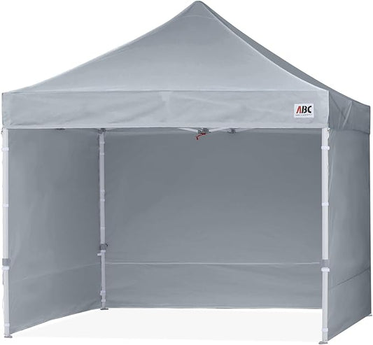 ABCCANOPY Easy Pop Up Canopy Tent with Sidewalls 10x10 Commercial -Series, Gray