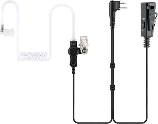 Covert Acoustic Tube Walkie Talkie Earpiece Surveillance Headset with Mic Compatible with CLS1110 Motorola Two Way Radio