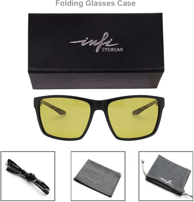 INFI Fishing Polarized Sunglasses for Men Driving Running Golf Sports Glasses Square UV Protection Designer Style Unisex