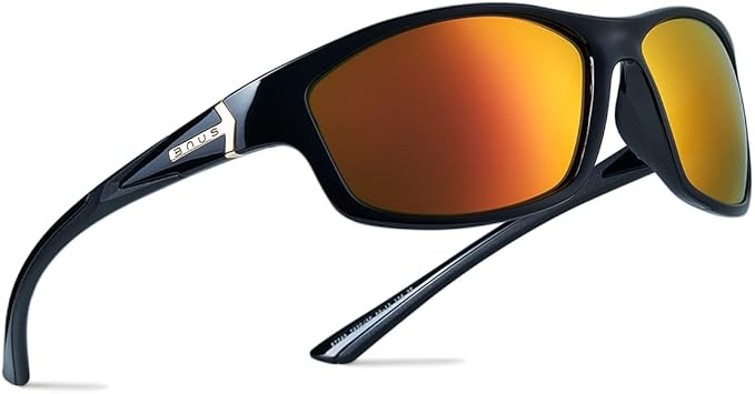 B.N.U.S Corning glass lenses polarized sunglasses for men and women UV400 Protection for Fishing Cycling Driving Italy made