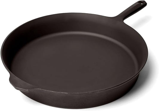 Field Company 13.37 Inch (Extra Large) Cast Iron Skillet – No.12, Perfect for 6-8 Servings, Lightweight & Smooth, Preseasoned with Organic Oil – Made in USA, Non-Toxic, Vintage Design