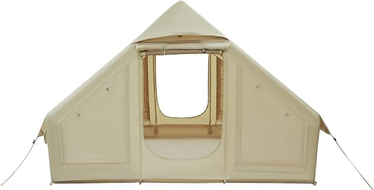 Inflatable Camping Tent with Hand Pump, Easy Setup Water-Resistant Cabin Tent, 300D Oxford Outdoor Camping Tent, 3-4 People Tents with High-Density Mesh Windows