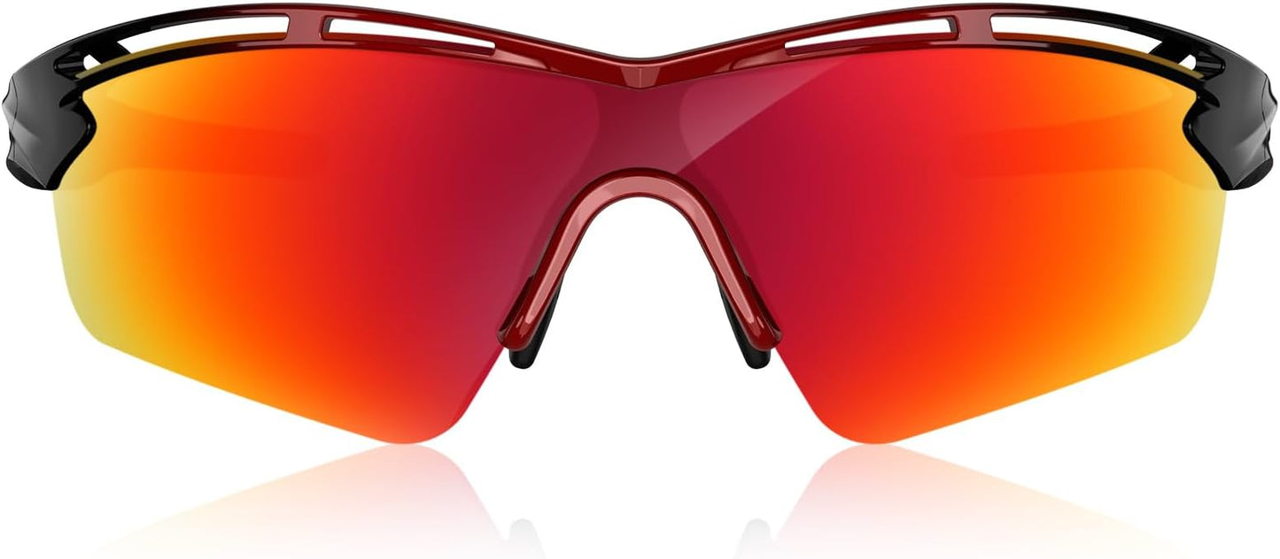 Rosemal Sports Sunglasses Polarized Cycling Sunglasses Running Driving Fishing Hiking for Men Women UV400 TAC TR90