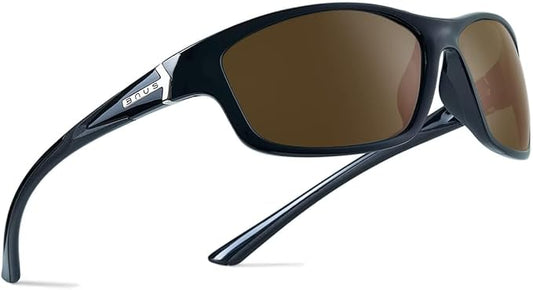 B.N.U.S Corning glass lenses polarized sunglasses for men and women UV400 Protection for Fishing Cycling Driving Italy made