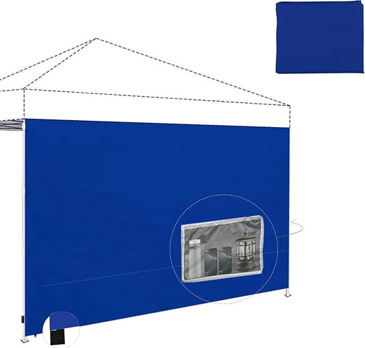SANWAY Instant Canopy Tent Sunwall,10x10 Canopy Sidewalls with Silver Coating (Blue, 10'x10')
